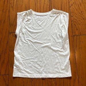 Never worn! XXSP, white, Loft, oversized muscle tank